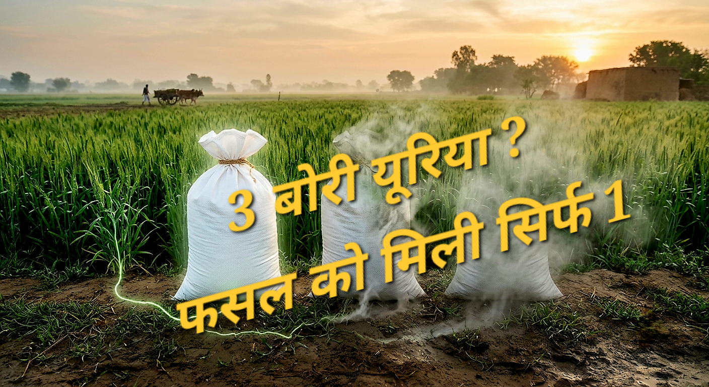 यूरिया की 3 बोरी में से सिर्फ 1 का नाइट्रोजन फसल तक पहुंचता है